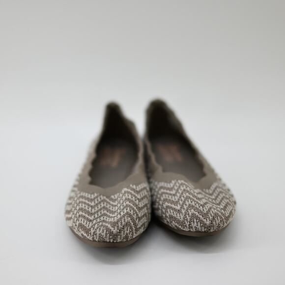 Skechers Cleo 2.0 Chevron Taupe Ballet Flats Women's Size 11 - Picture 5 of 9